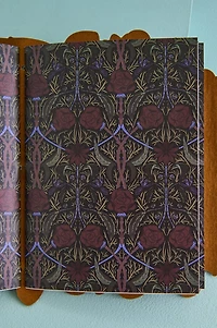 Brown Gothic Rose Faux Leather Journal
