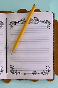 Brown Gothic Rose Faux Leather Journal