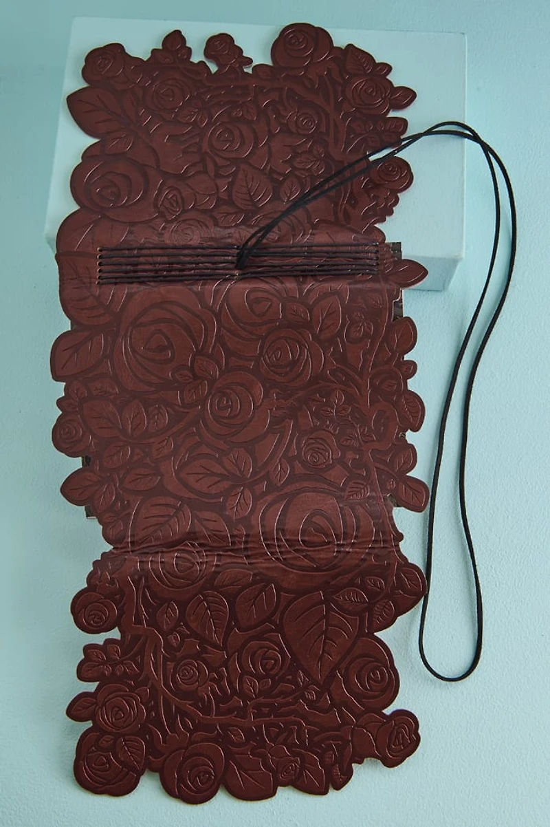 Brown Gothic Rose Faux Leather Journal