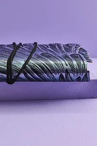 Iridescent Silver Wings Faux Leather Journal
