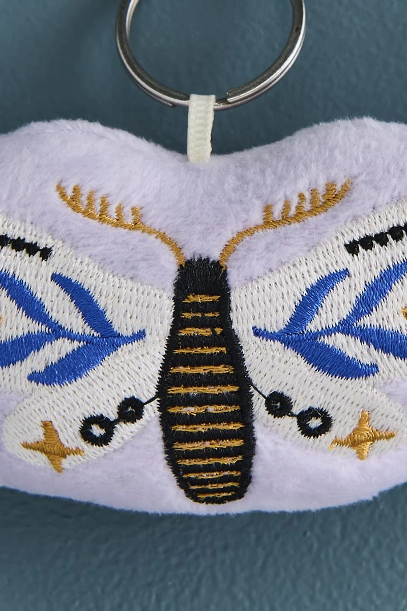 Purple Moth Plush Keychain Bag Charm