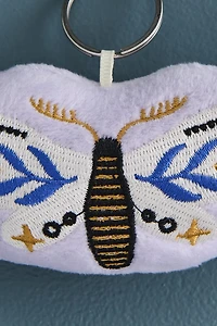 Purple Moth Plush Keychain Bag Charm