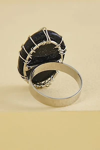 Blue Sandstone Wire Tolkien Tree Ring