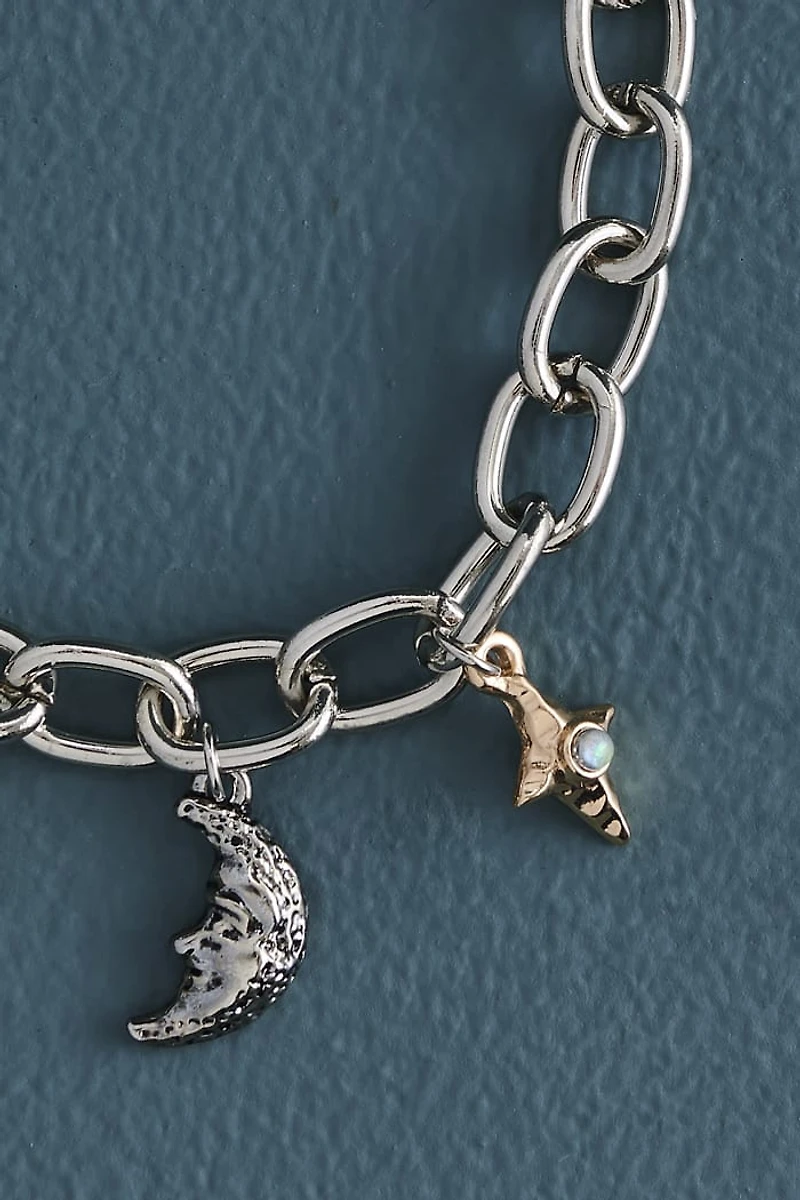 Celestial Chunky Oval Chain Bracelet