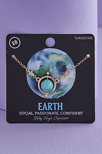 Gold Crystal Planet Necklaces