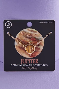 Gold Crystal Planet Necklaces