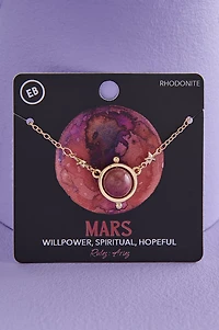 Gold Crystal Planet Necklaces