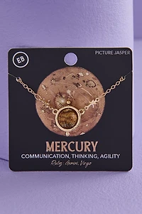 Gold Crystal Planet Necklaces