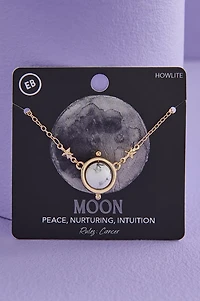 Gold Crystal Planet Necklaces