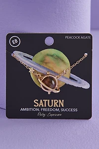 Gold Crystal Planet Necklaces