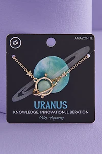 Gold Crystal Planet Necklaces