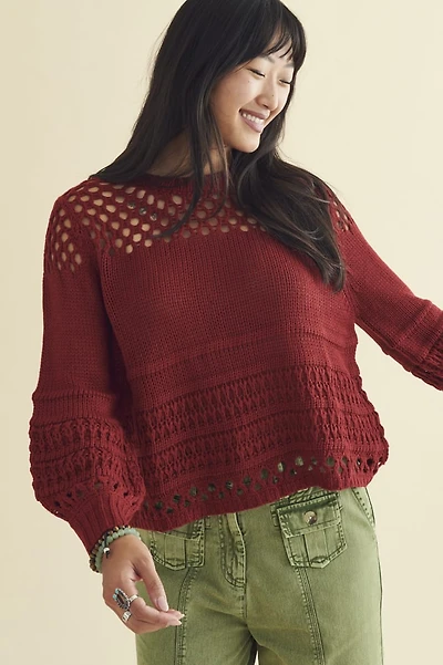 Scarlet Open Knit Sweater