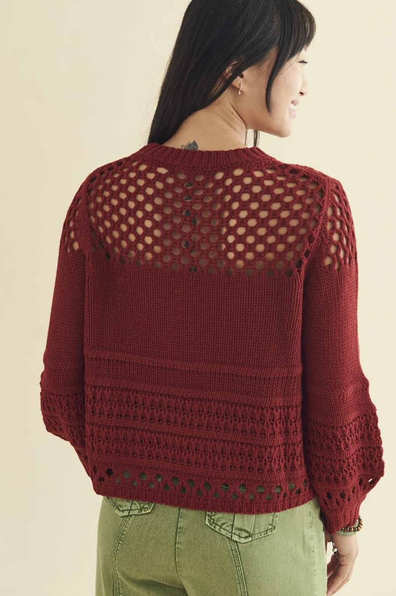 Scarlet Open Knit Sweater