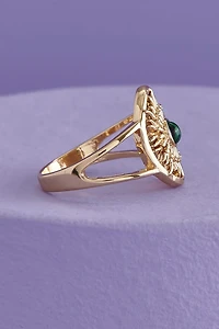 Buy Malachite Gold Sun Ring Online from Earthbound