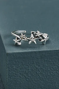 Silver Star Band Ring - Boho Celestial Jewelry Online