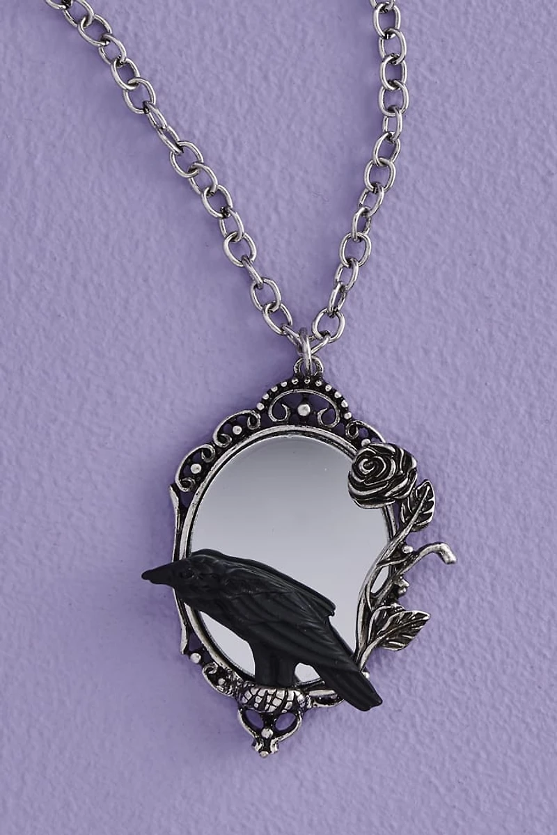Raven Antique Mirror Necklace