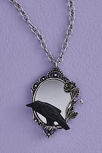 Raven Antique Mirror Necklace