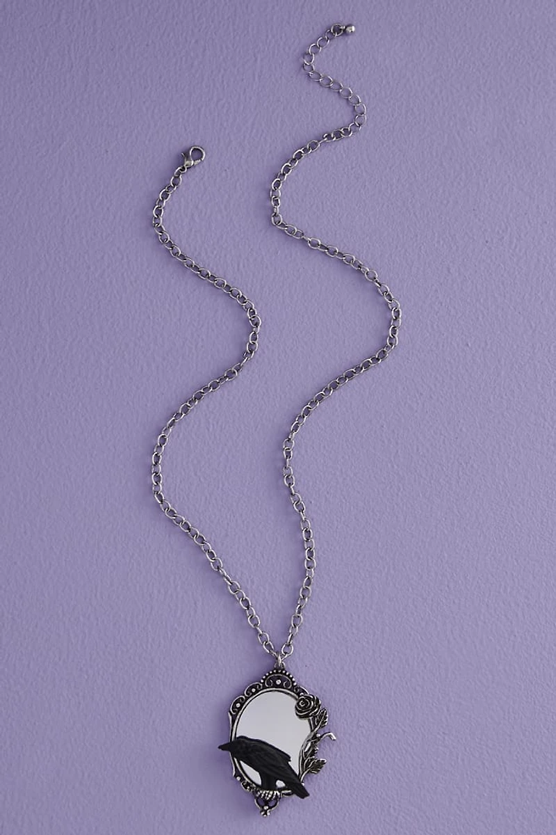 Raven Antique Mirror Necklace