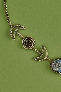 Opalite Rose Moon Necklace