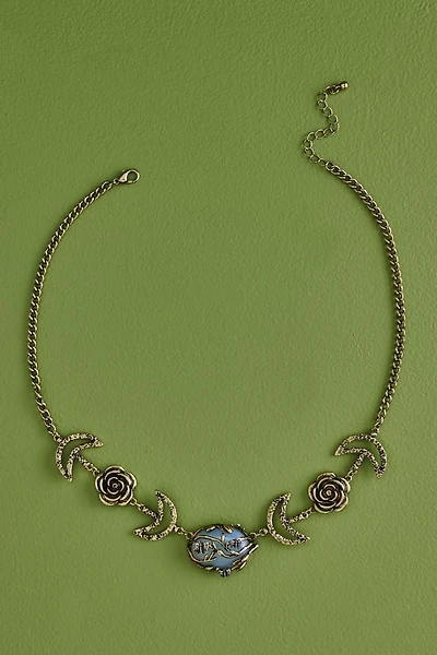 Opalite Rose Moon Necklace
