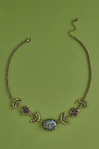 Opalite Rose Moon Necklace