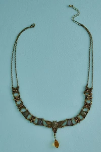 Labradorite Curio Bee Insect Necklace