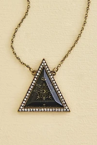 Mystic Moon Triangle Resin Necklace