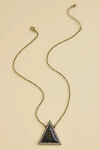 Mystic Moon Triangle Resin Necklace