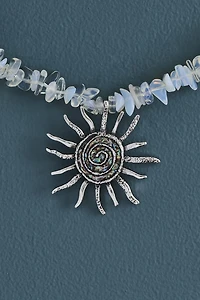 Buy Opalite Chip Abalone Shell Sun Necklace Online at Earthbound Trading