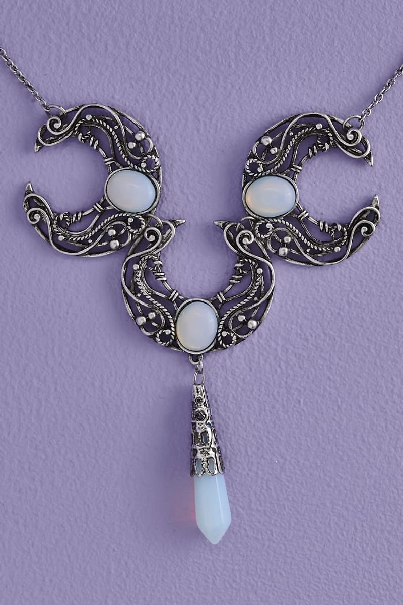 Opalite Tri Moon Necklace