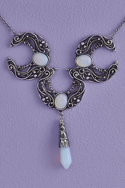 Opalite Tri Moon Necklace