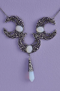 Opalite Tri Moon Necklace