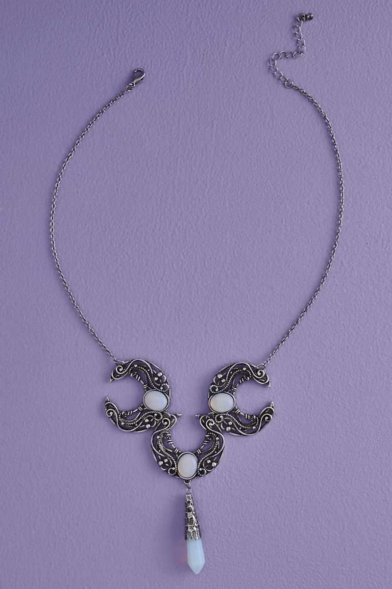 Opalite Tri Moon Necklace