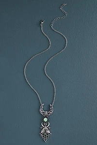 Silver Mystic Moon Moth Necklace
