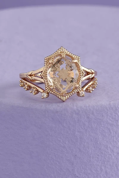 Starry Glass Faux Stone Ring