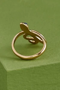 Gold Evil Eye Snake Ring