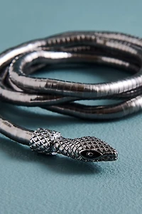 Silver Serpent Adjustable Wrap Bracelet