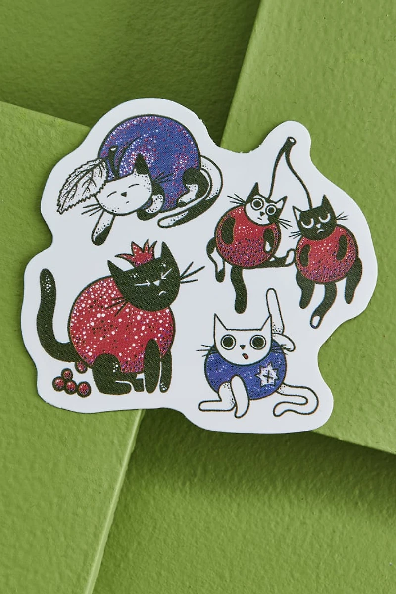 Buy EBX Fruit Cats Sticker Online at Earthbound Trading