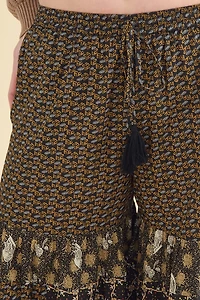 Buy Rustic Floral Patchwork Tiered Flare Pants Online at Earthbound Trading