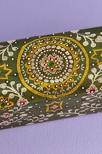 Buy Green Mandala Painted Wood Incense Box Online at Earthbound Trading