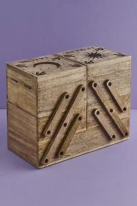 Tarot Soleil Lune Split Three-Tiered Wooden Storage Box