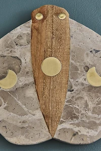 Moon Phase Moth Marble Serving Board