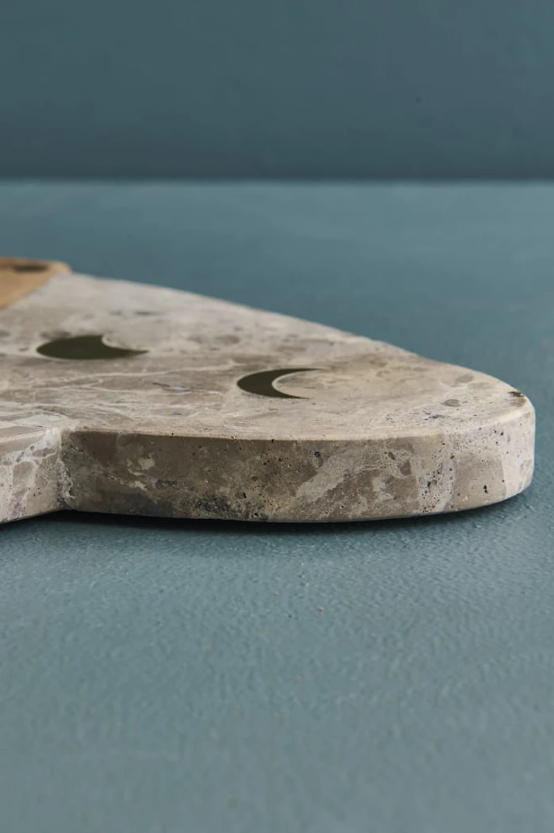 Moon Phase Moth Marble Serving Board