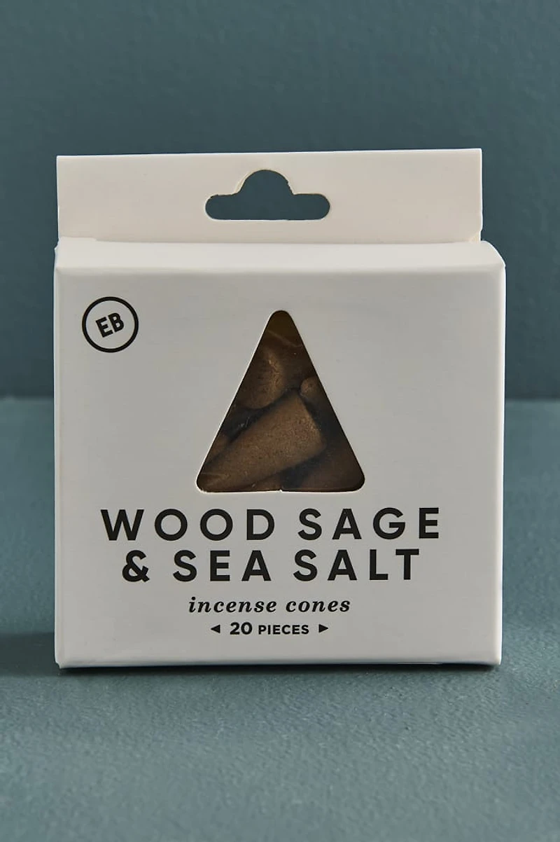 Wood Sage & Sea Salt Incense Cone and Burner Set