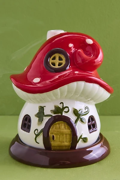 Mushroom Cottage Incense Burner