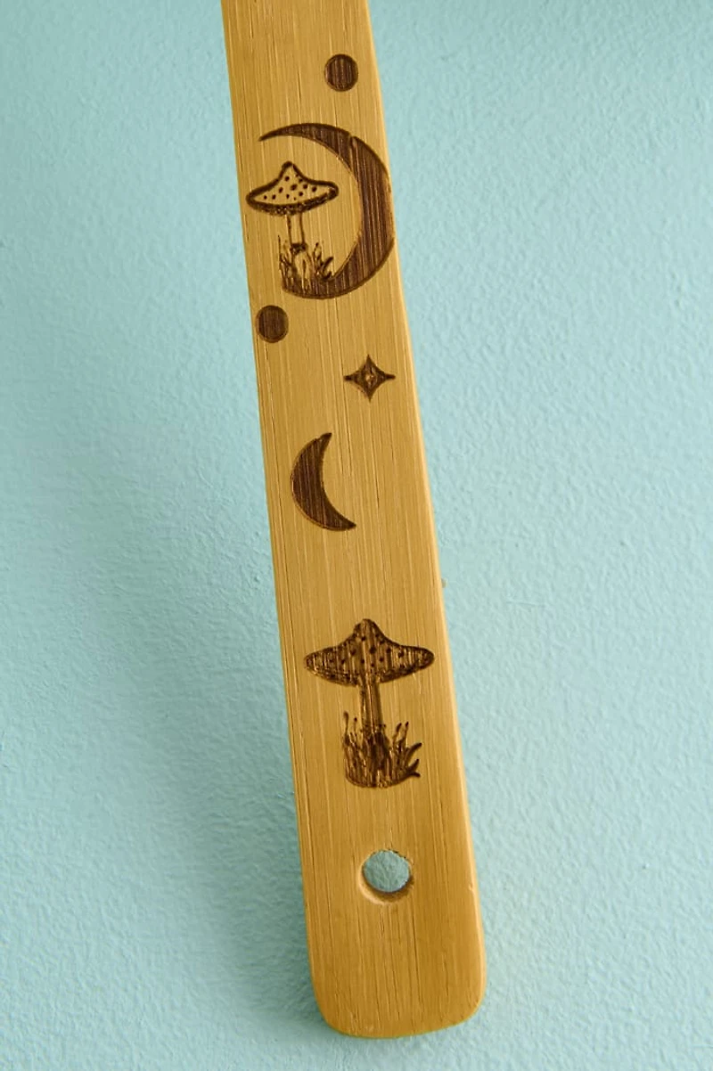 Moonlit Slatted Bamboo Wooden Spoon