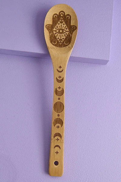 Buy Hamsa Hand Bamboo Wooden Spoon Online at Earthbound Trading