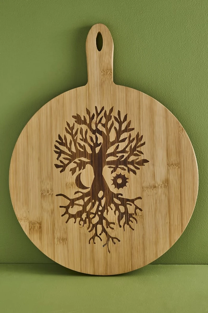 Tree of Life Bamboo Wooden Cutting Board