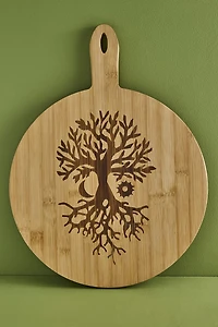 Tree of Life Bamboo Wooden Cutting Board