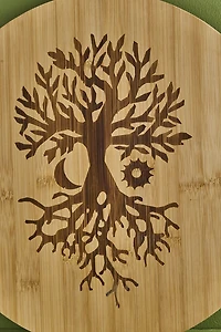 Tree of Life Bamboo Wooden Cutting Board